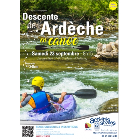 Descente de l'Ardèche en canoë